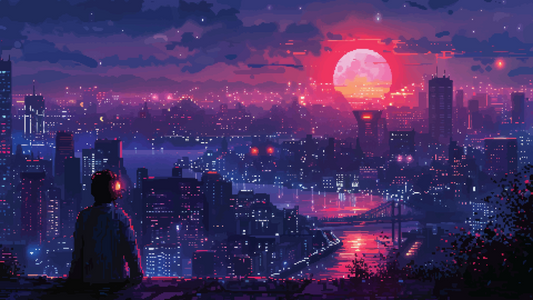 City view (Pixel art poster/wallpaper)